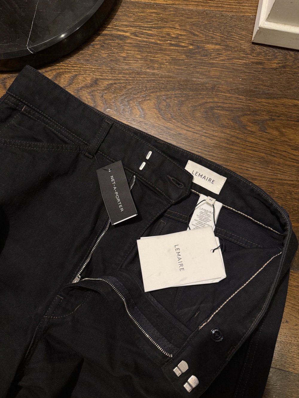 Lemaire Curved Jeans in Black Denim